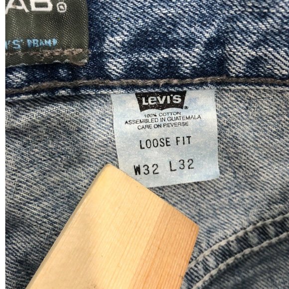 Vintage Levis SilverTab Men 32x32 Y2K Light Wash Loose Fit Denim Jeans - Picture 4 of 13